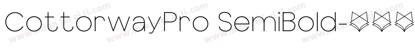 CottorwayPro SemiBold字体转换